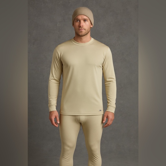 XGO Acclimate Dry Base Layer Thermal Set Men’s Large – Tan / Beige – Made in USA - Picture 1 of 16